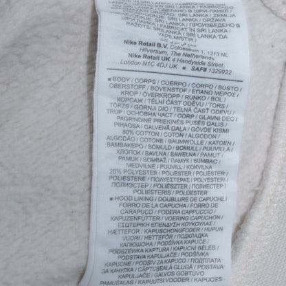 Nike Women's Beige XS Pullover Hoodie 80% Cotton Logo Print