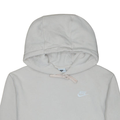 Nike Women's Beige XS Pullover Hoodie 80% Cotton Logo Print