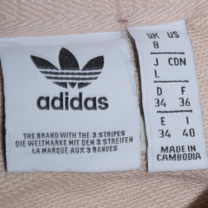 Adidas Women Beige Crew Neck Pullover Sweatshirt UK 8