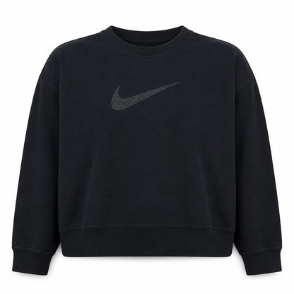 Nike Womens Black XL Pullover Sweatshirt with Logo Crew Neck