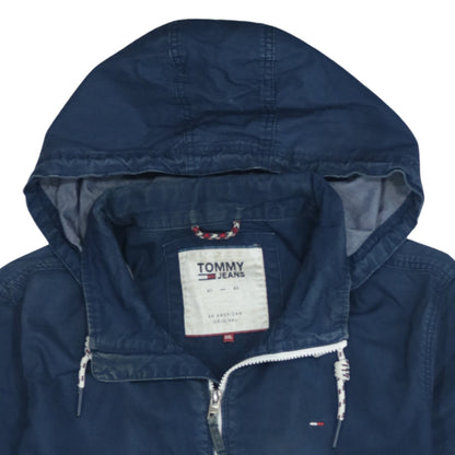Tommy Jeans Men's Blue 2XL Hooded Full Zip Windbreaker Jacket