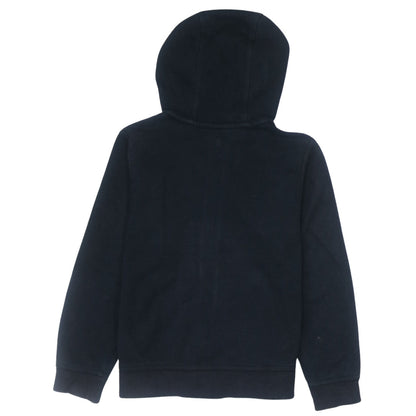 Nike Boys Black Full Zip Hoodie Sweatshirt M 10-12 Years Fleece Lined