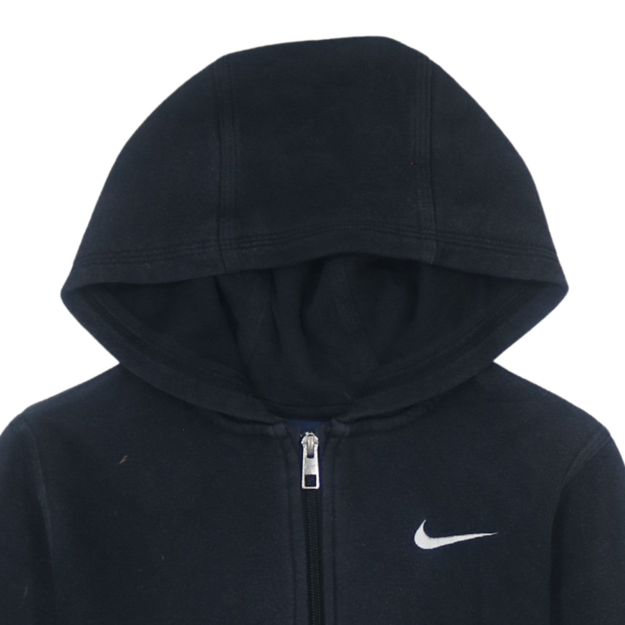 Nike Boys Black Full Zip Hoodie Sweatshirt M 10-12 Years Fleece Lined