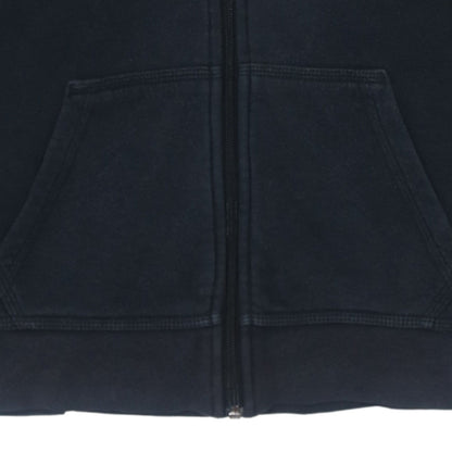 Nike Boys Black Full Zip Hoodie Sweatshirt M 10-12 Years Fleece Lined