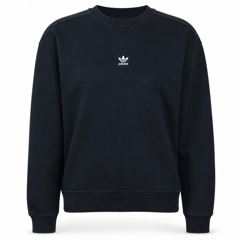Adidas Womens Black Size 8 Crew Neck Pullover Sweatshirt