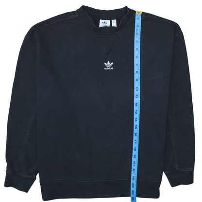 Adidas Womens Black Size 8 Crew Neck Pullover Sweatshirt