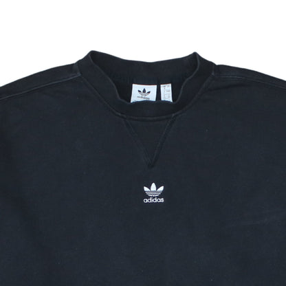 Adidas Womens Black Size 8 Crew Neck Pullover Sweatshirt