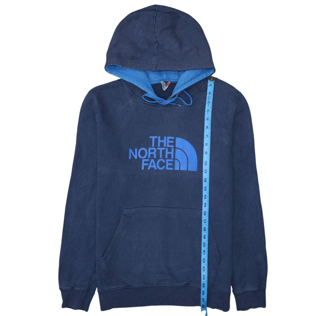 The North Face Men's Blue Pullover Hoodie L Graphic Logo Outdoor