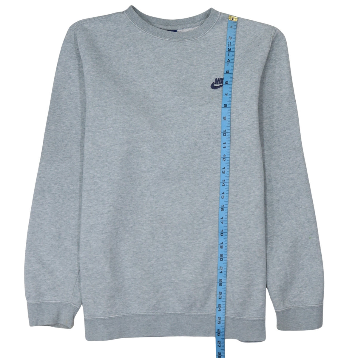 Nike Men's Grey Pullover Sweatshirt M Crew Neck Fleece Regular Fit