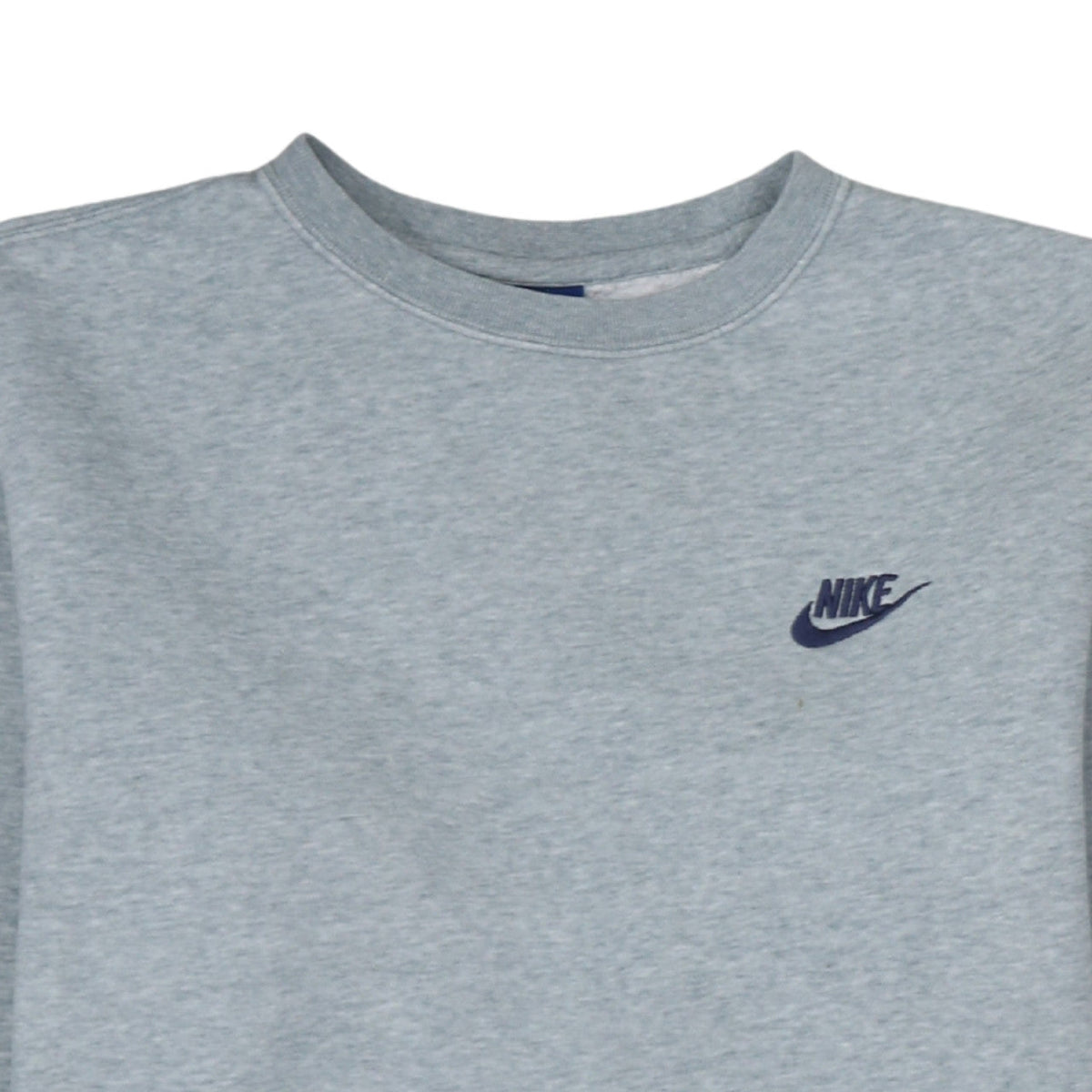 Nike Men's Grey Pullover Sweatshirt M Crew Neck Fleece Regular Fit