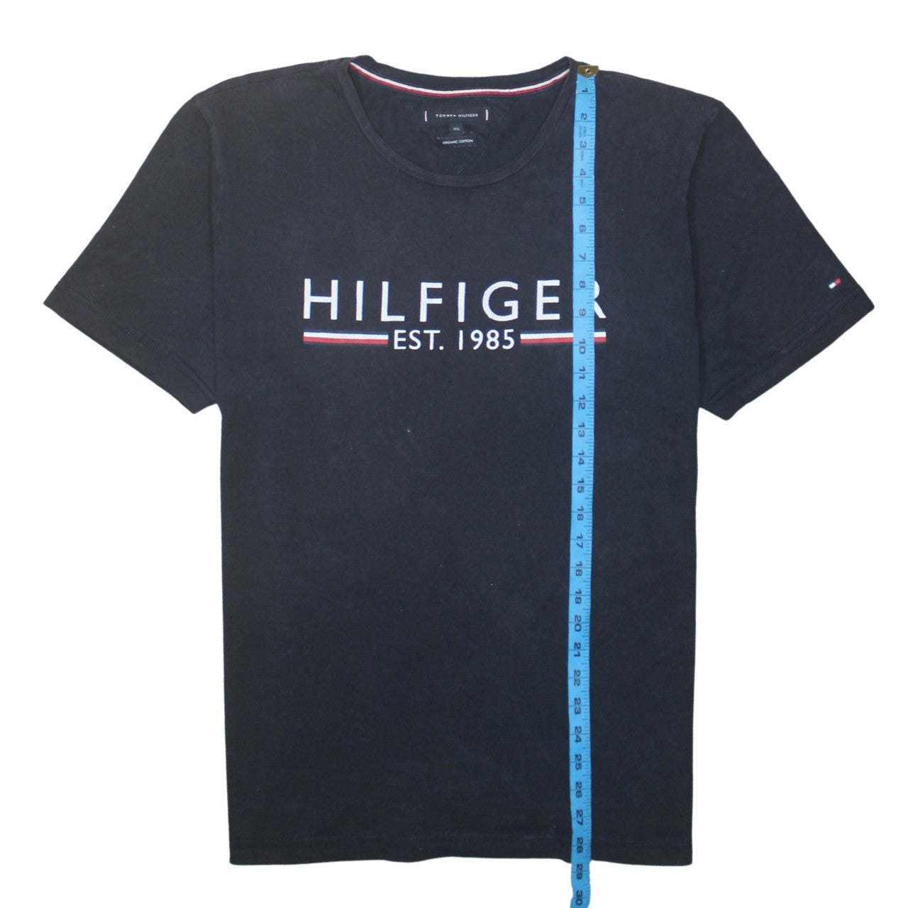 Tommy Hilfiger Mens Black XXL Organic Cotton Logo T-Shirt
