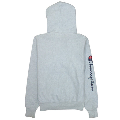 Champion Men's Grey Small Pullover Hoodie with Logo