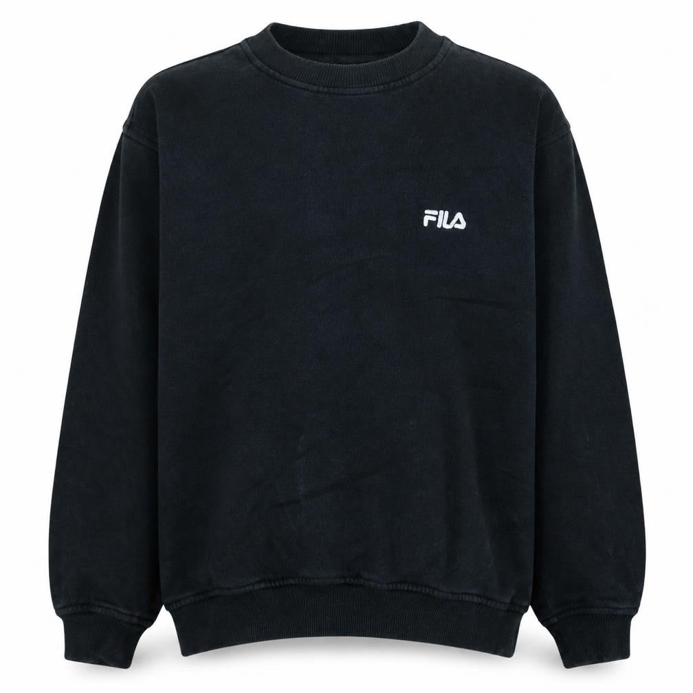 Fila Boys Black Crew Neck Pullover Sweatshirt Size 14 Years 156cm