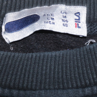 Fila Boys Black Crew Neck Pullover Sweatshirt Size 14 Years 156cm