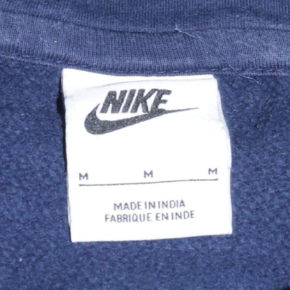 Nike Men's Blue Pullover Hoodie M Regular Fit Fleece Logo Sweatshirt