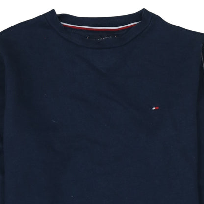Tommy Hilfiger Men Blue Crew Neck Logo Tape Sweatshirt Size S