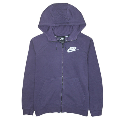 Nike Women Purple Full Zip Hoodie Size M Cotton Blend Casual