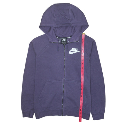 Nike Women Purple Full Zip Hoodie Size M Cotton Blend Casual