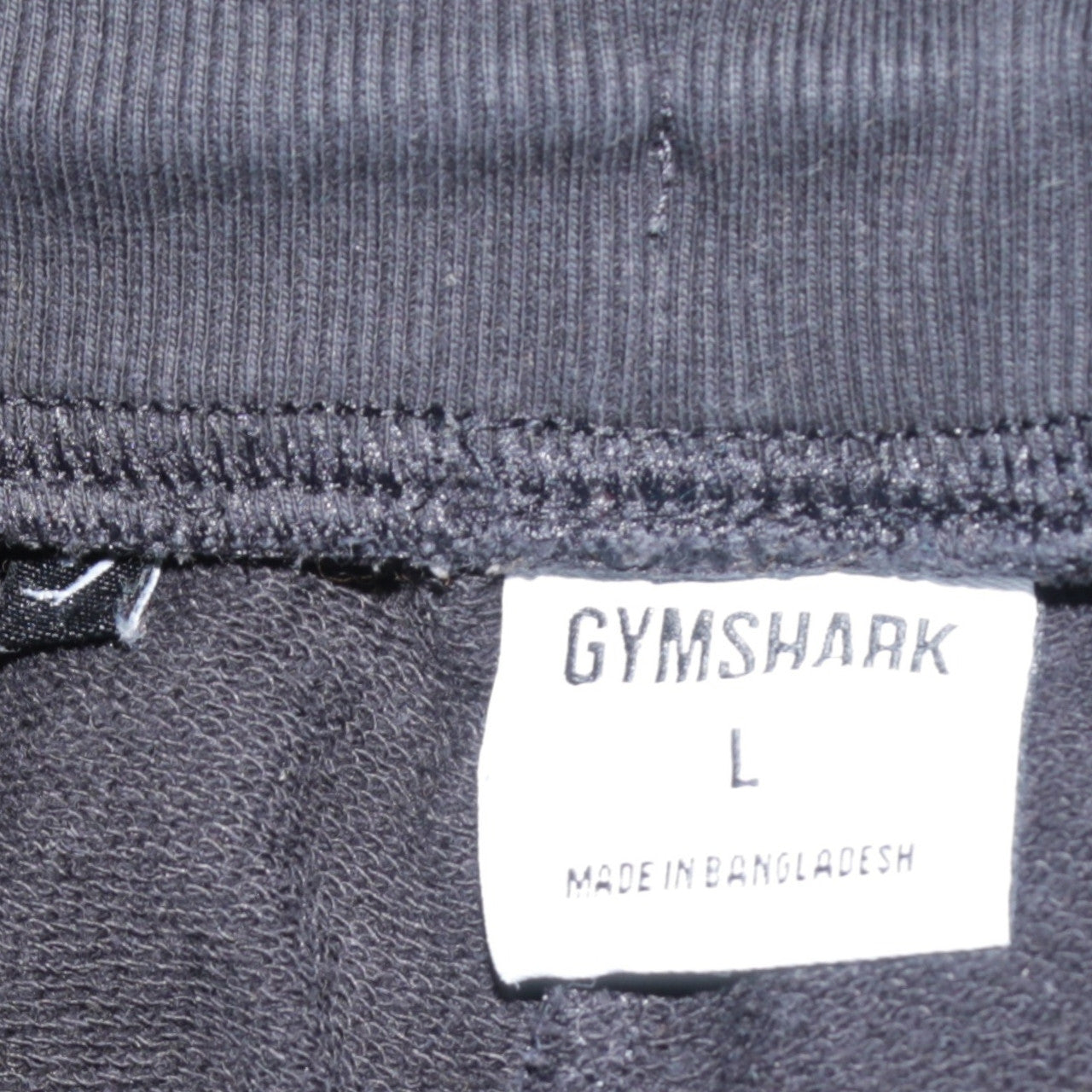 Gymshark Men Black Jogger L Regular Fit Cotton Polyester Sweatpants