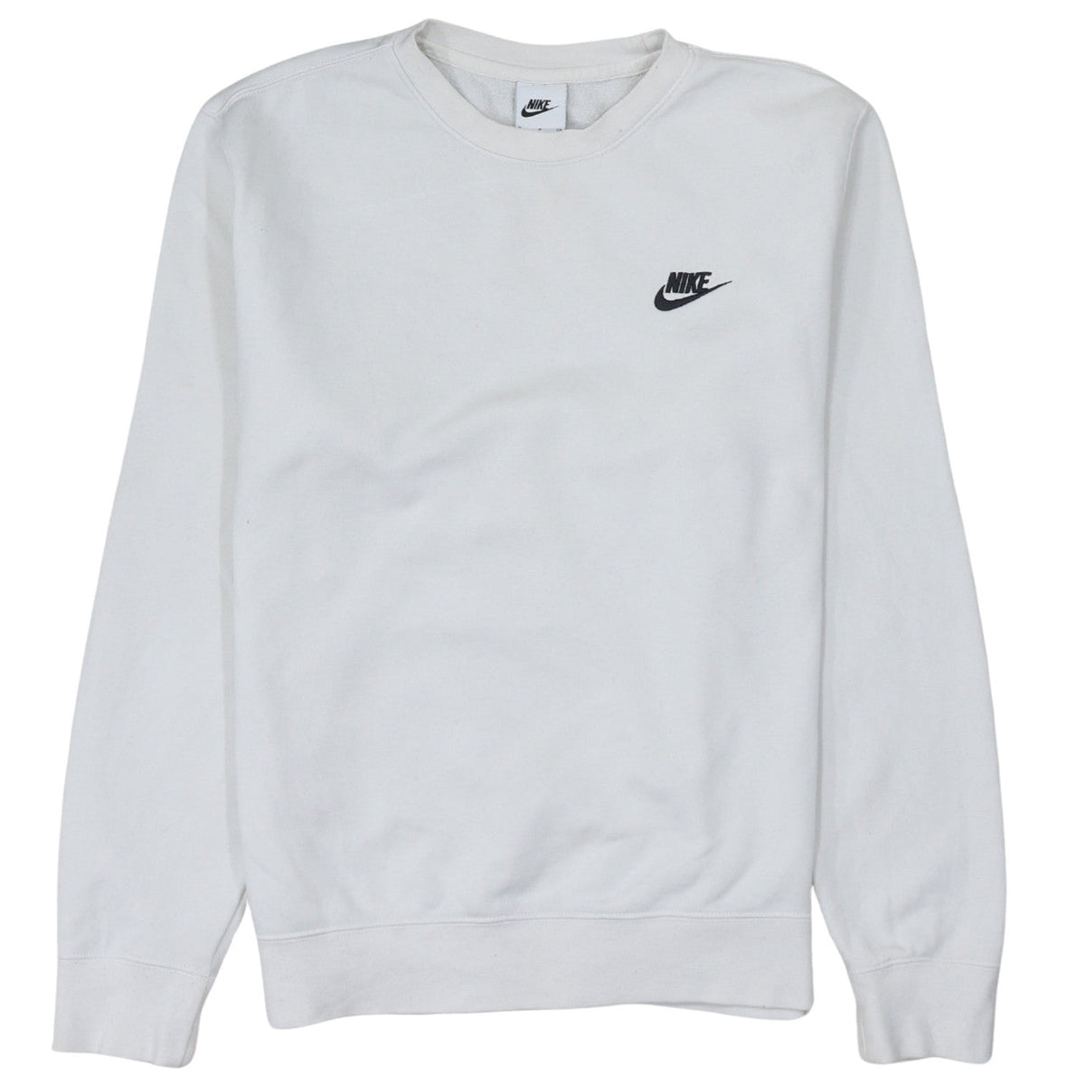 Nike Men's White Crew Neck Pullover Sweatshirt Small
