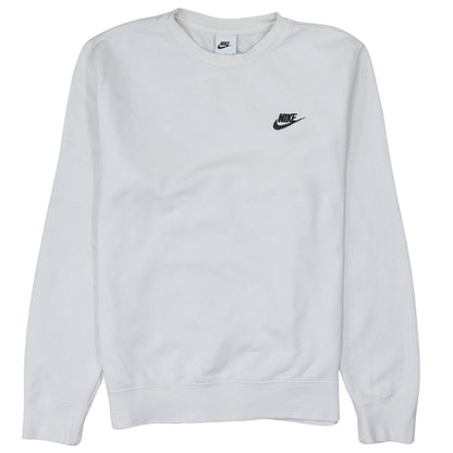 Nike Men's White Crew Neck Pullover Sweatshirt Small