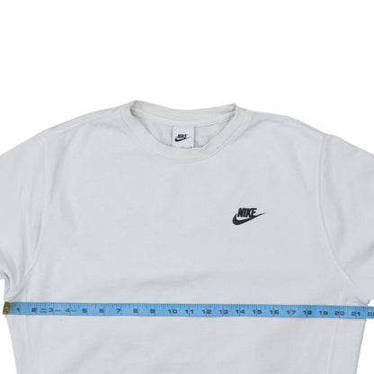 Nike Men's White Crew Neck Pullover Sweatshirt Small
