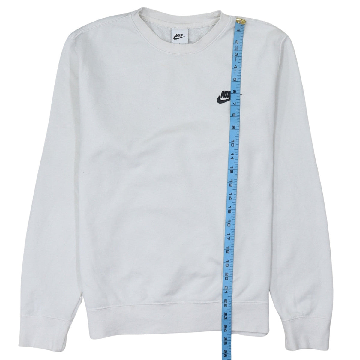 Nike Men's White Crew Neck Pullover Sweatshirt Small