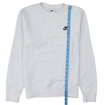 Nike Men's White Crew Neck Pullover Sweatshirt Small
