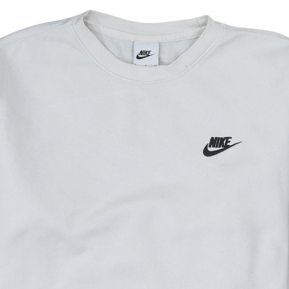 Nike Men's White Crew Neck Pullover Sweatshirt Small