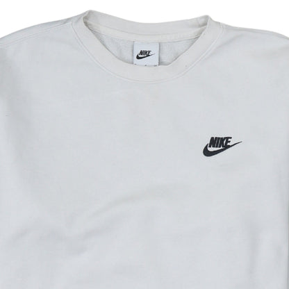 Nike Men's White Crew Neck Pullover Sweatshirt Small