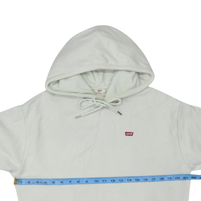 Levi's Men's White Pullover Hoodie Medium Regular Fit Logo