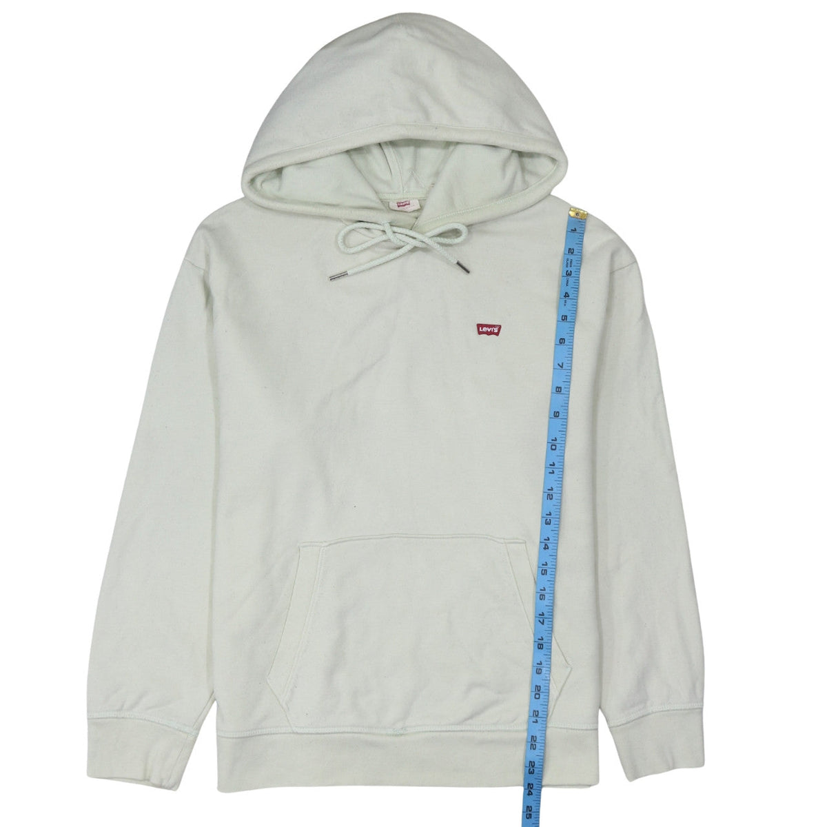 Levi's Men's White Pullover Hoodie Medium Regular Fit Logo