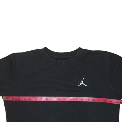 Jordan Boys Black Fleece Crew Neck Pullover Sweatshirt 14 Years