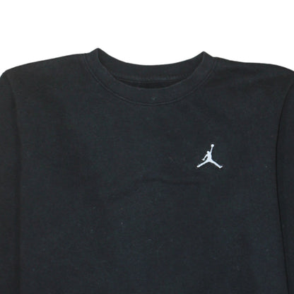 Jordan Boys Black Fleece Crew Neck Pullover Sweatshirt 14 Years