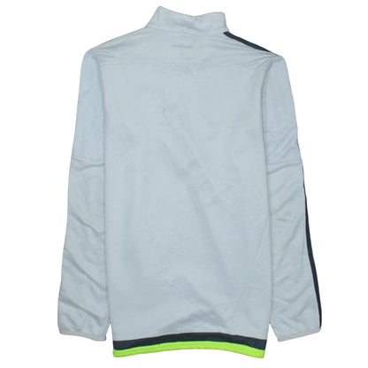 Adidas Mens White Real Madrid 1/4 Zip Football Sweatshirt M