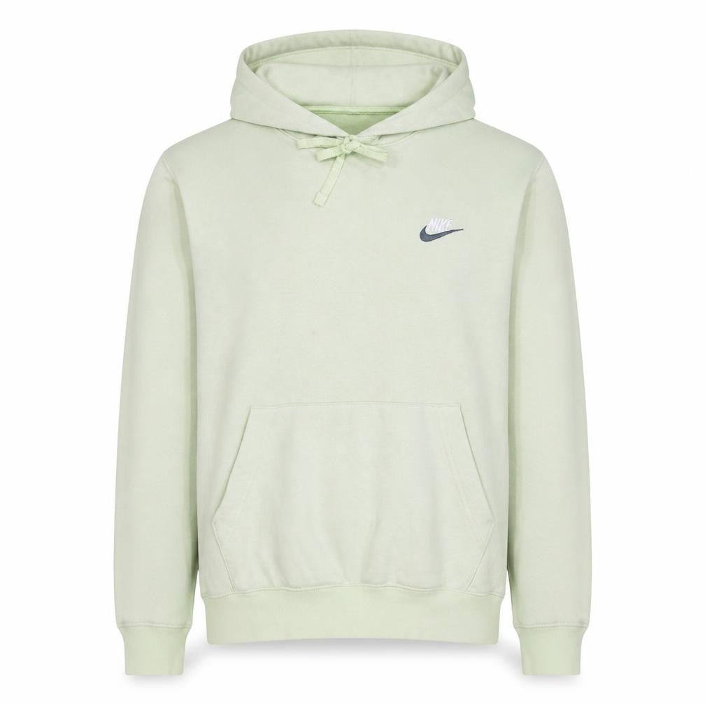 Front view of Nike Men's Green XS Pullover Hoodie Fleece Sweatshirt