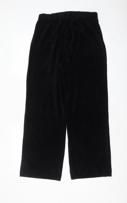 The Very Collection Women's Black Corduroy Wide Leg Trousers Size M