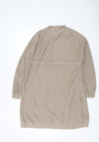 ASOS Women’s Beige Jumper Dress Size 10 Long Sleeve Knitwear
