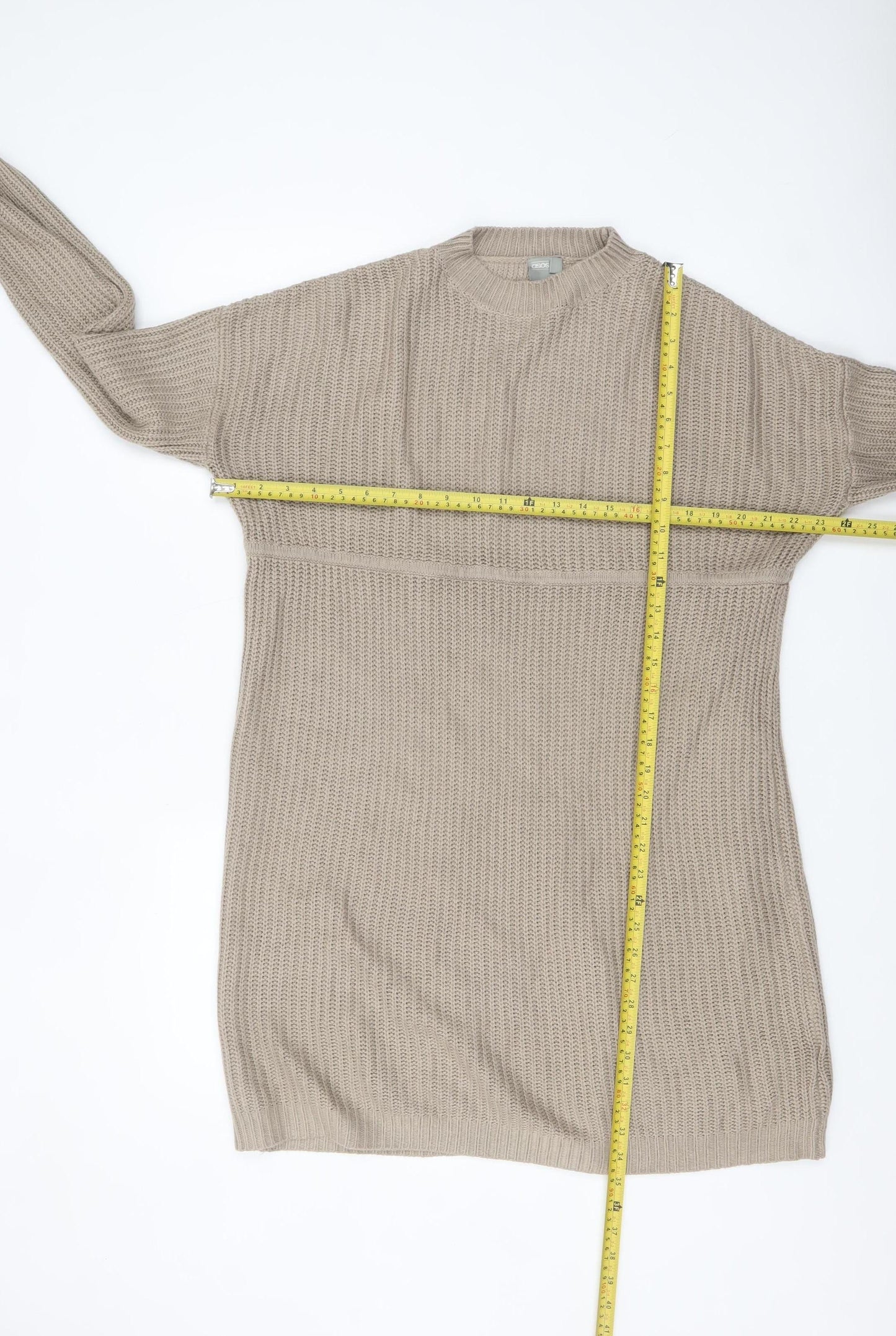 ASOS Women’s Beige Jumper Dress Size 10 Long Sleeve Knitwear