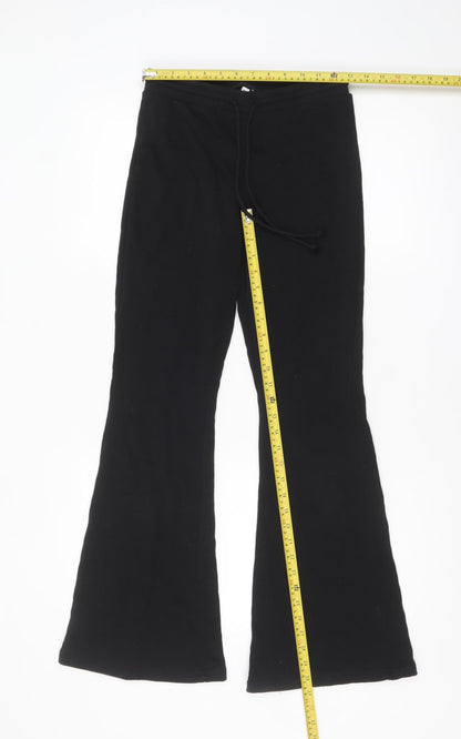H&M Divided Black XS Womens Flared Sweatpants Cotton Blend