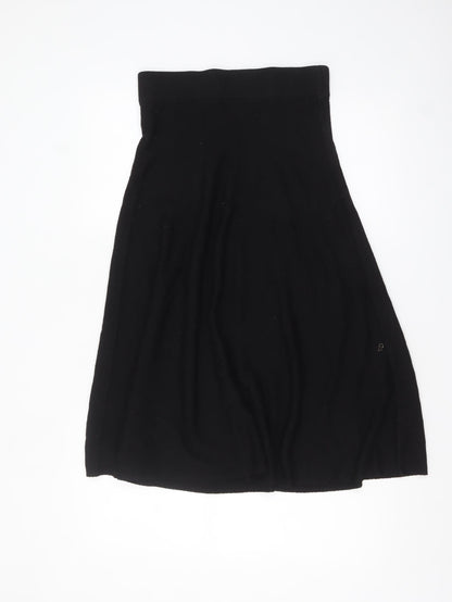 Marks and Spencer Women’s Black Knit A-Line Midi Skirt Size 12