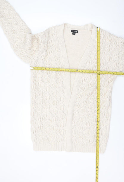 PrettyLittleThing Women Ivory Chunky Knit Cardigan M
