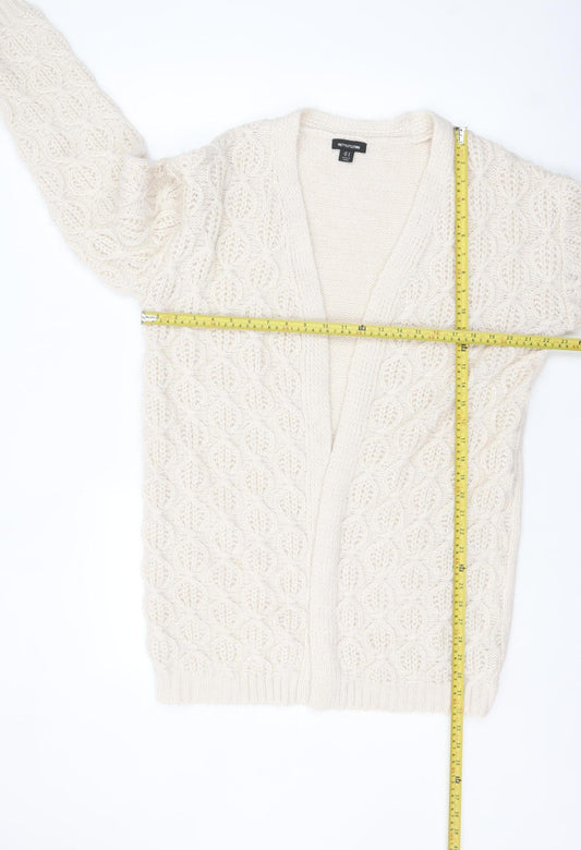 PrettyLittleThing Women Ivory Chunky Knit Cardigan M