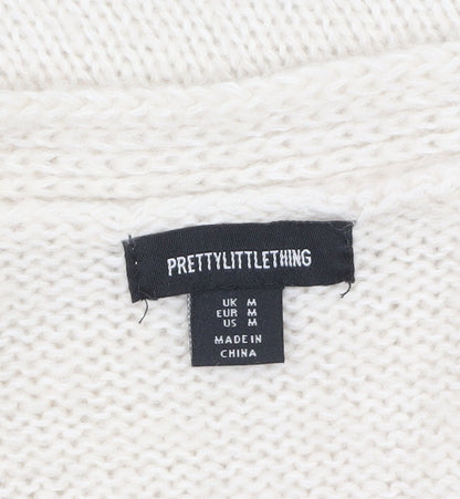 PrettyLittleThing Women Ivory Chunky Knit Cardigan M