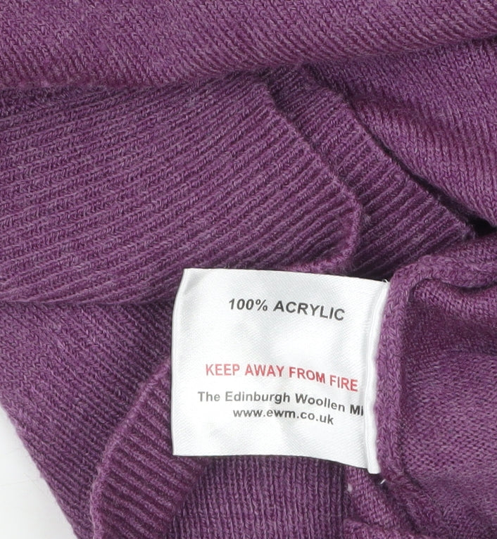 James Pringle Men’s Purple V-Neck Acrylic Jumper XL
