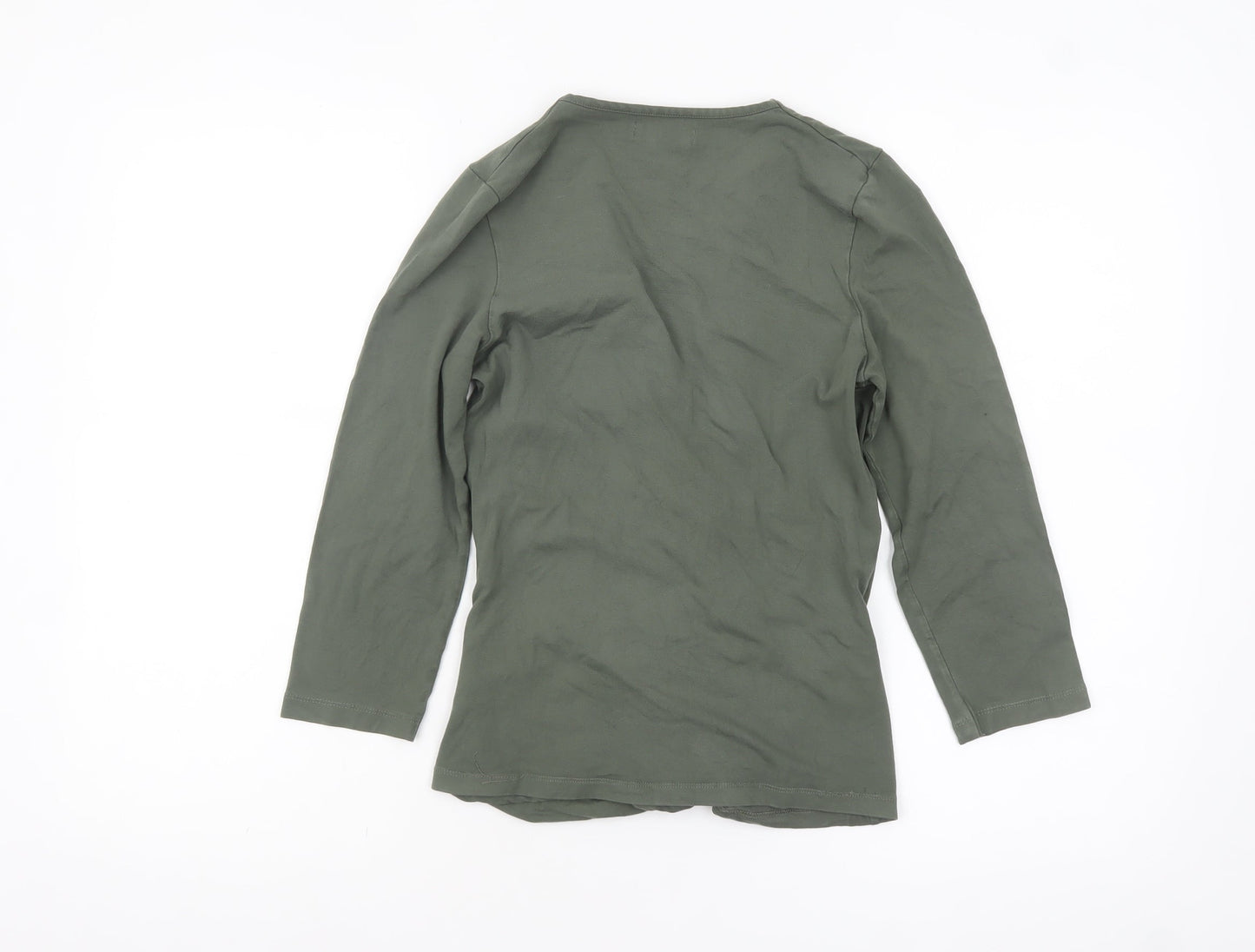 Monsoon Women’s Green Wrap Jersey Blouse UK 10
