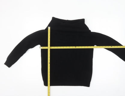 New Look Teens Black Cowl Neck Chunky Knit Long Sleeve Jumper Size 14