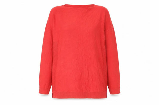 Joules Womens Red Knit Long Sleeve Crew Neck Cotton Jumper UK 12