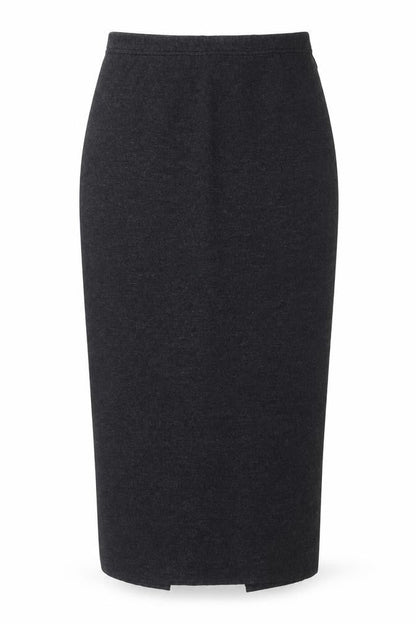 Lecomte Womens Black Wool Blend Midi Pencil Skirt Size 14