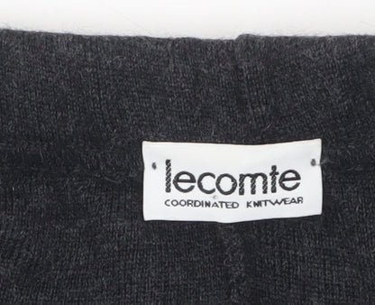 Lecomte Womens Black Wool Blend Midi Pencil Skirt Size 14